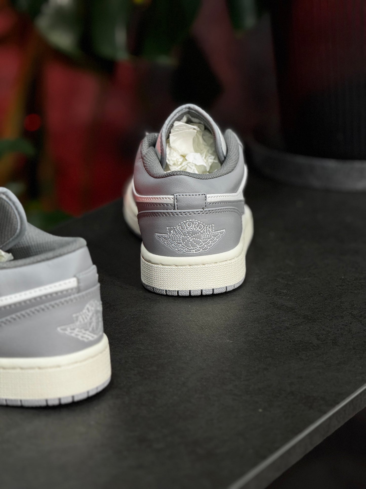 Air Jordan 1 Low - Sigilo y blanco - Gris claro, blanco