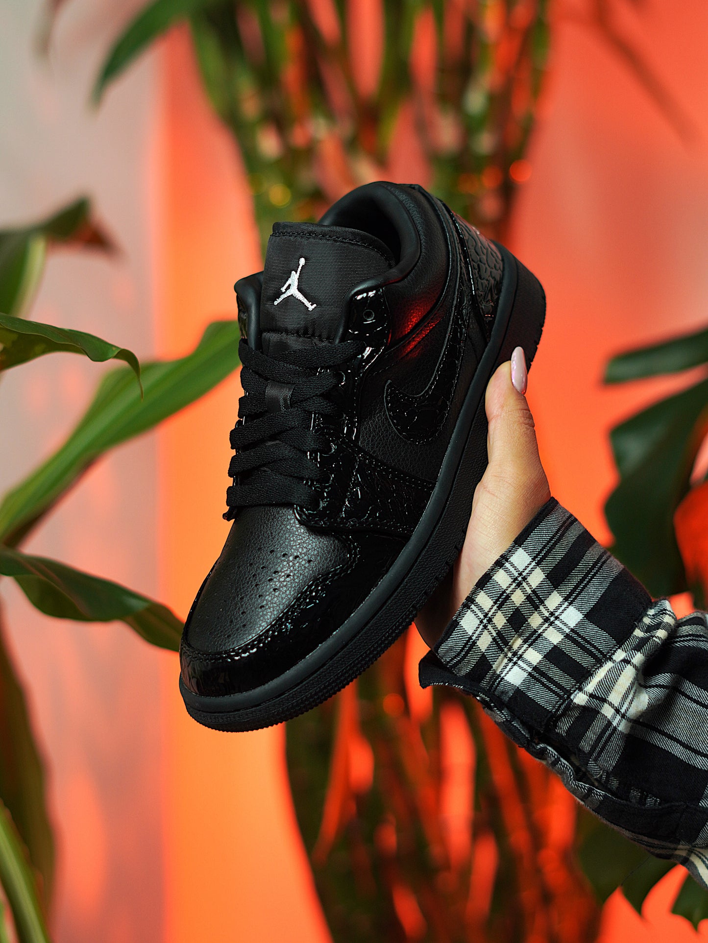 Nike Air Jordan 1 low - Black Croc