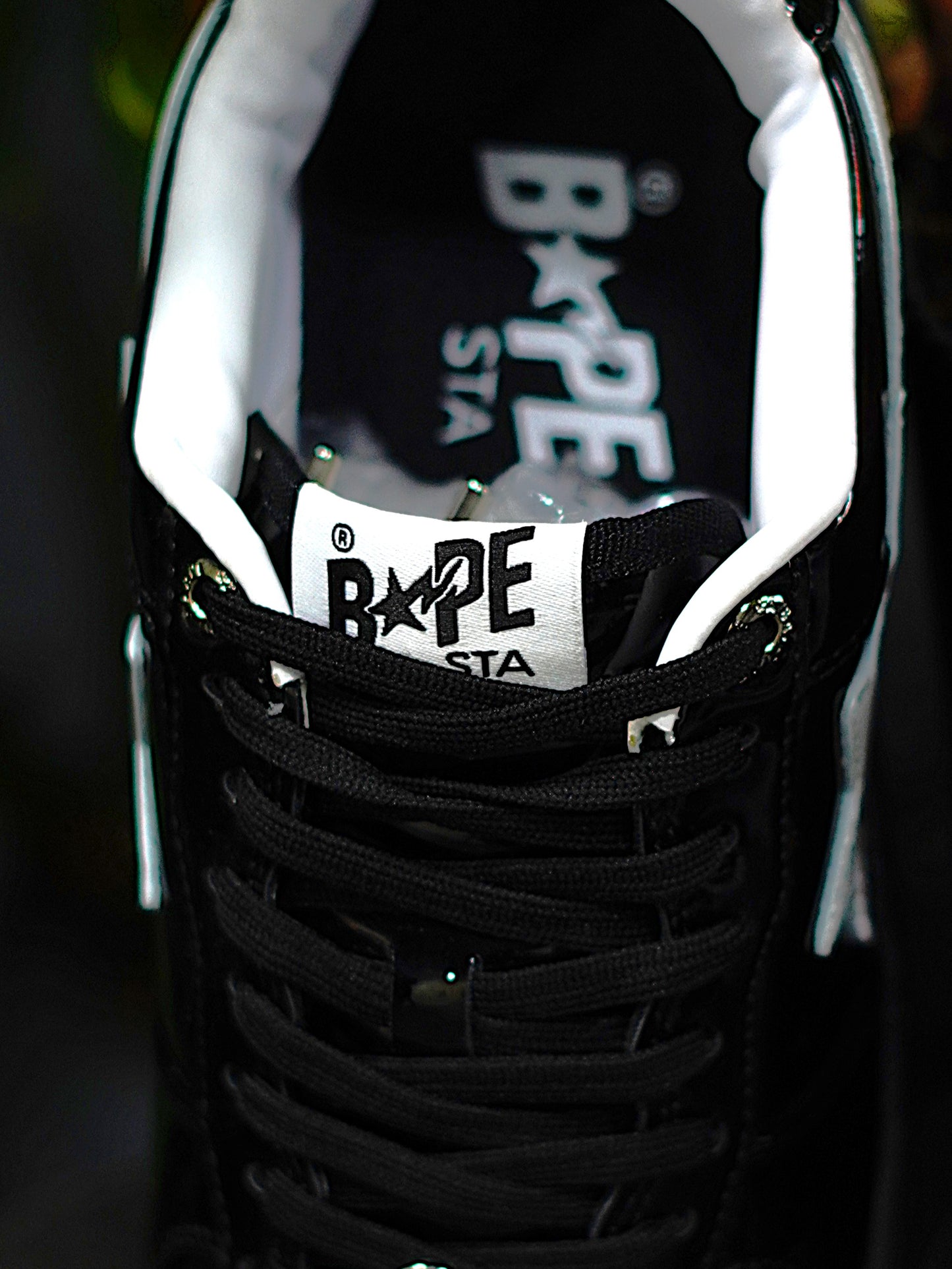 A Bathing Ape Bape Sta 2 - Negro, Charol