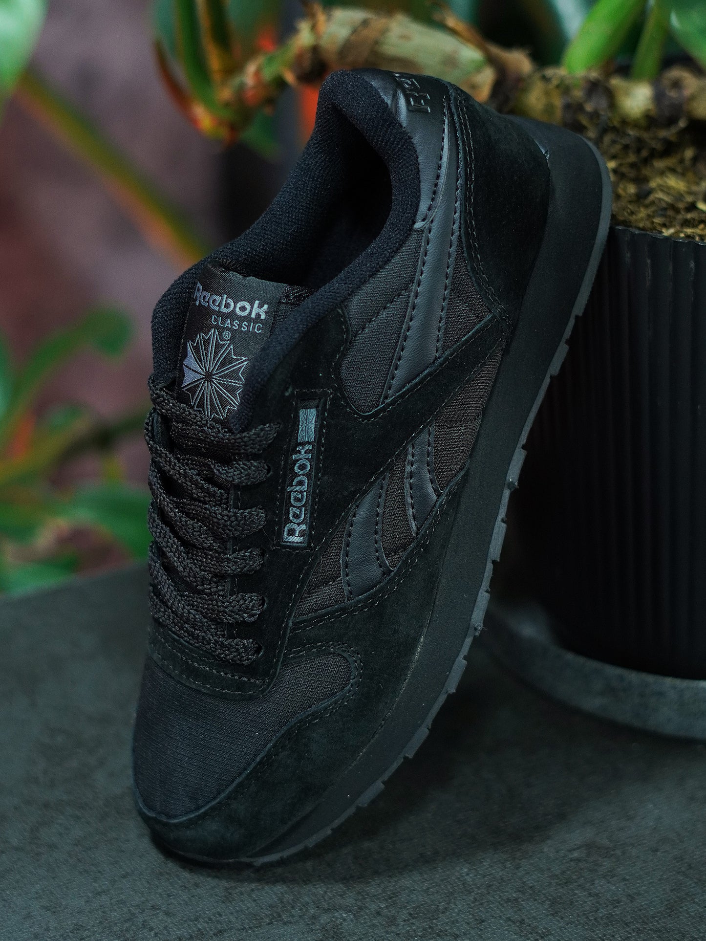 Reebok Classic Leather - Negro, Gamuza