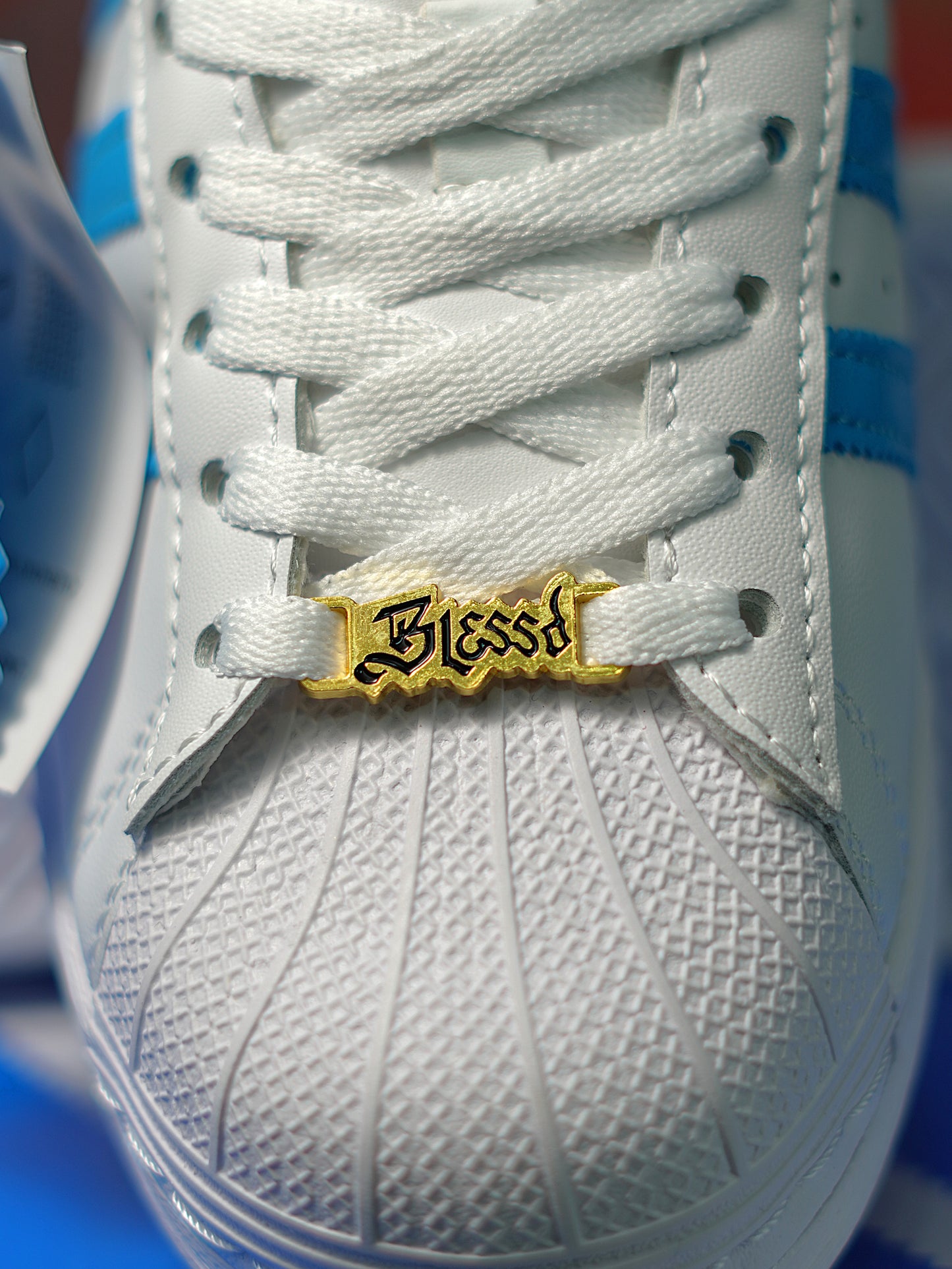 Adidas SuperStar x Blessd - Blanco, Azul
