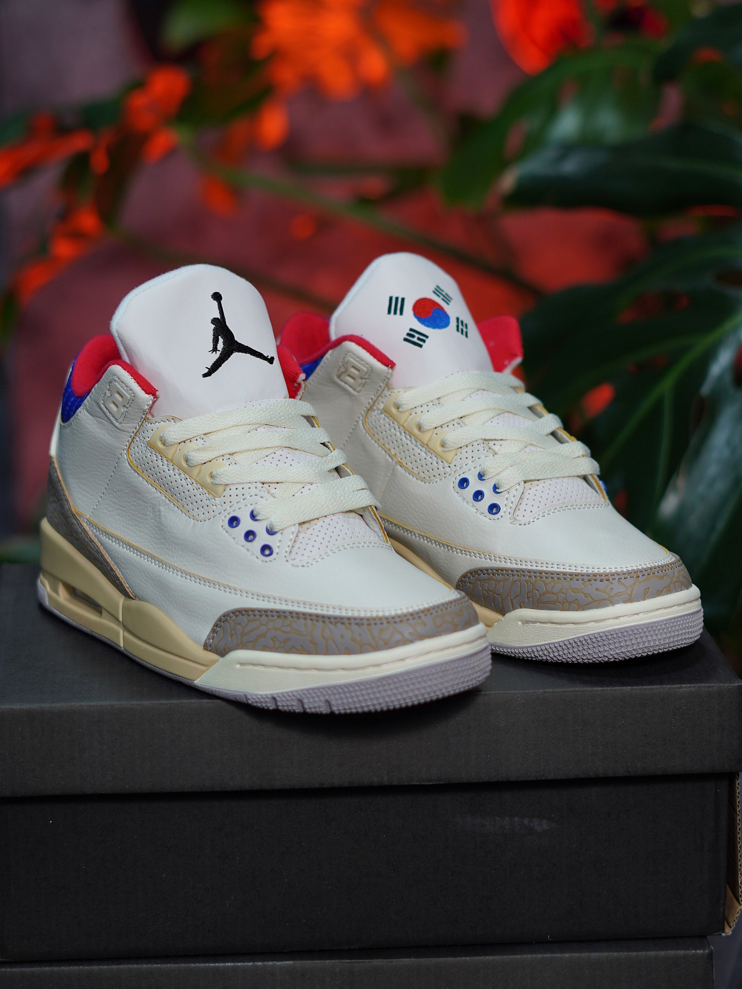 Air Jordan Retro 3 "Seoul" - Blanca, Azul, Rojo