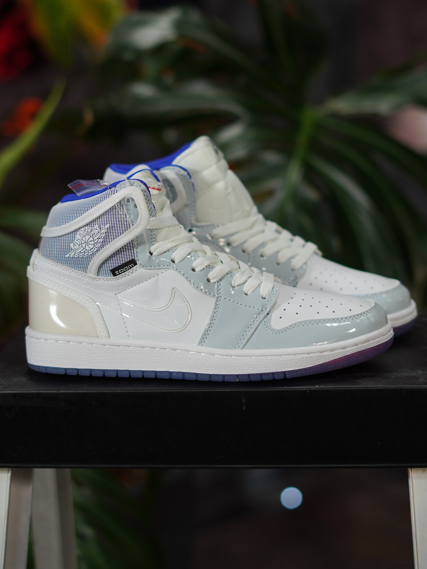 Air Jordan Retro 1 High Zoom "Racer Blue" - Blanco, Azul