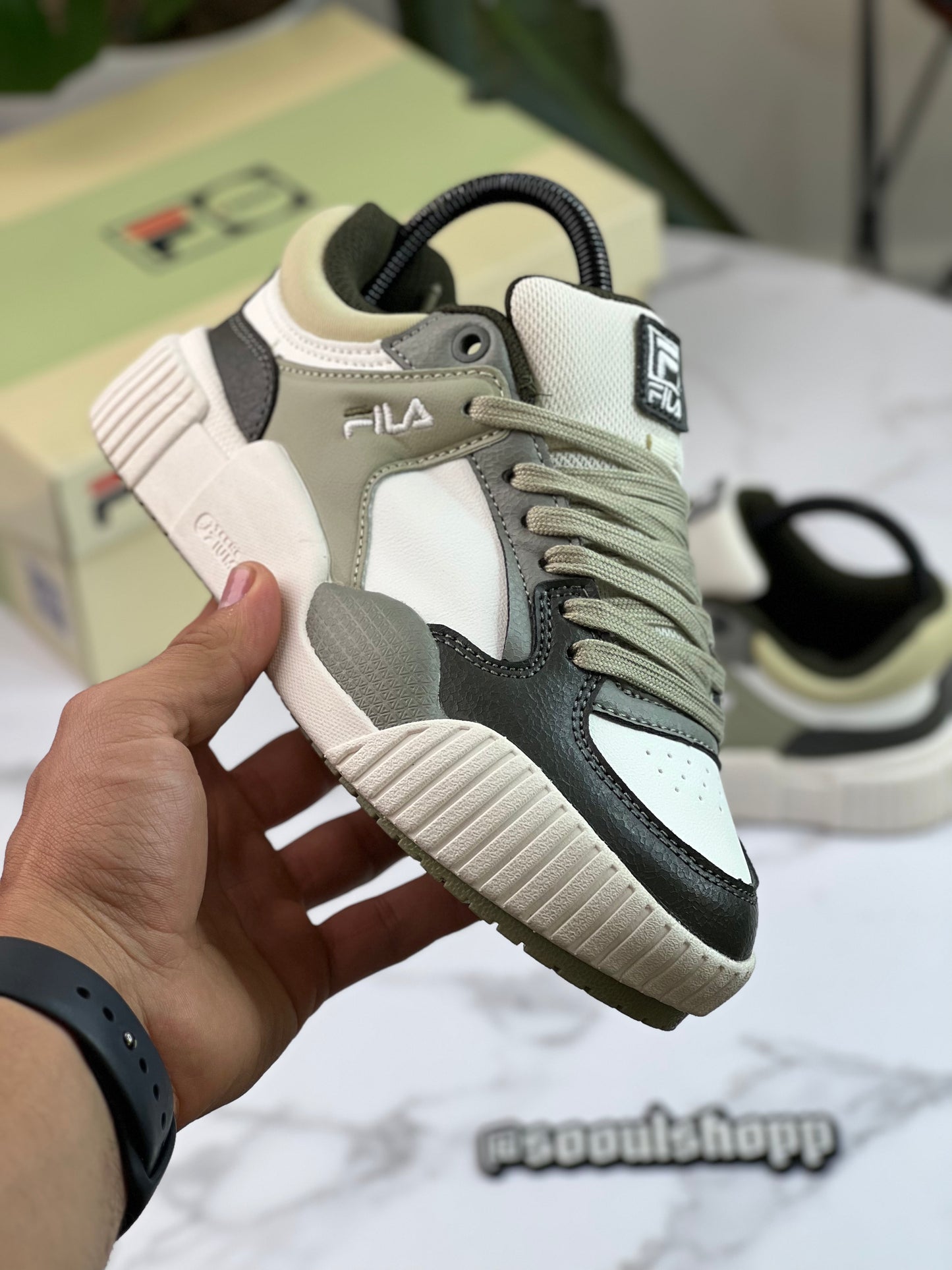 Fila Blocks - Blanco, Verde