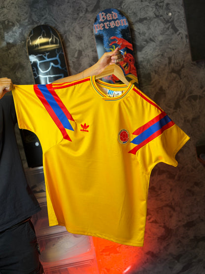 CAMISETA VISITANTE SELECCIÓN COLOMBIA 1990