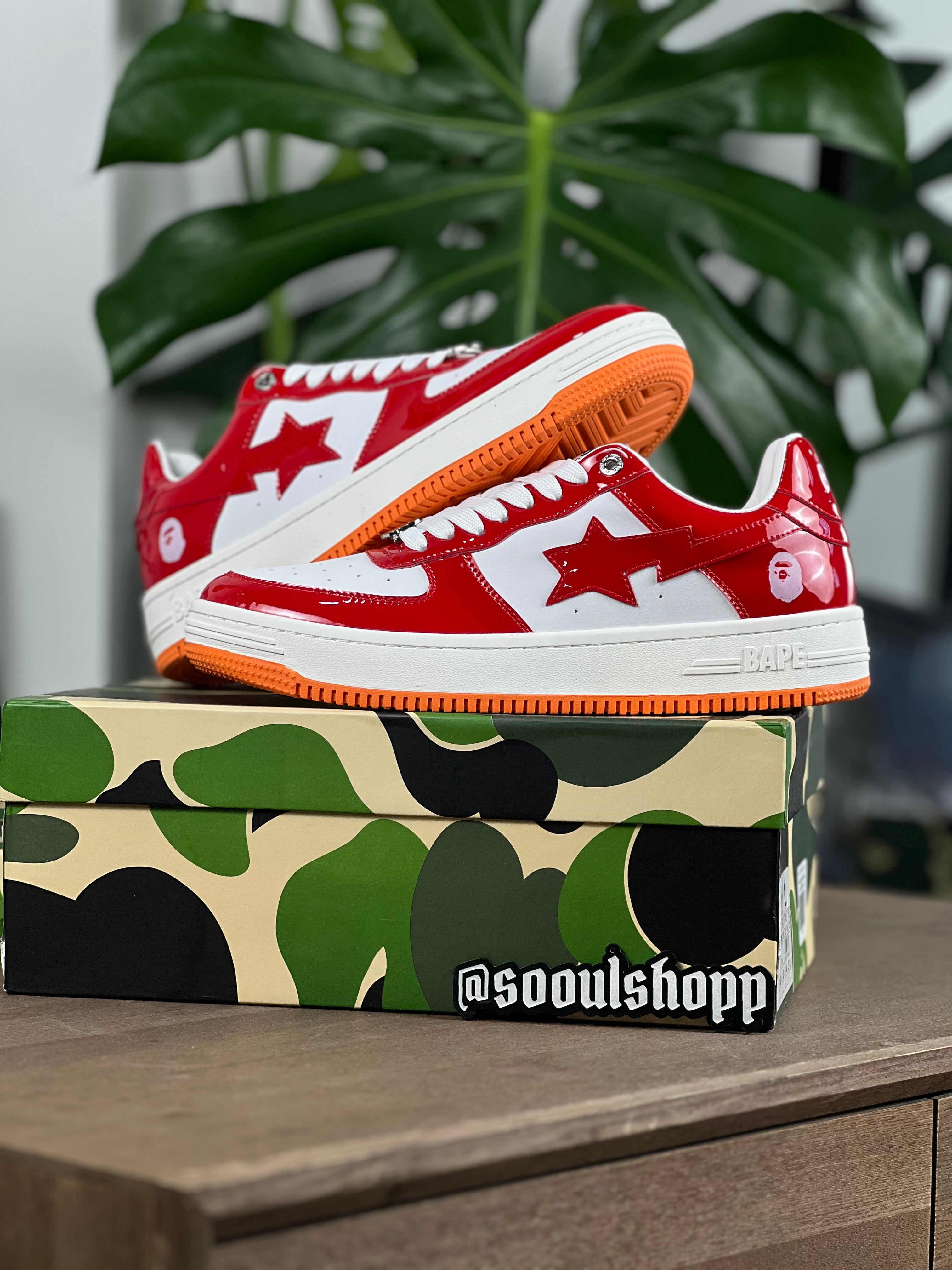 A Bathing Ape Bape Sta / white red – SOOULSHOPP