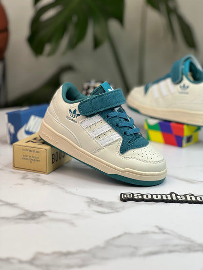 Adidas Forum Junior - Beige, Azul marino