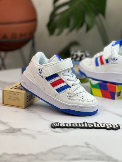 Adidas Forum Junior - Blanca, Azul, Roja