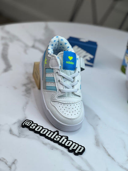 Adidas Forum Junior - Azul Celeste, Gris, Blanco