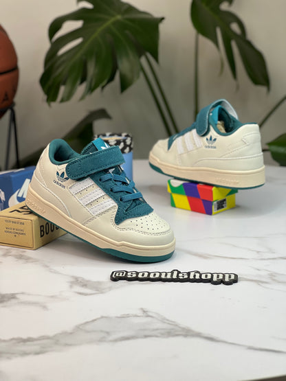 Adidas Forum Junior - Beige, Azul marino