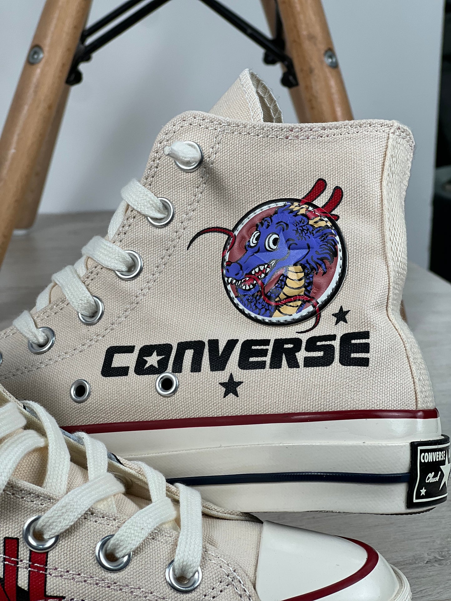 Converse Dragon Ball Cartoon White High Tops