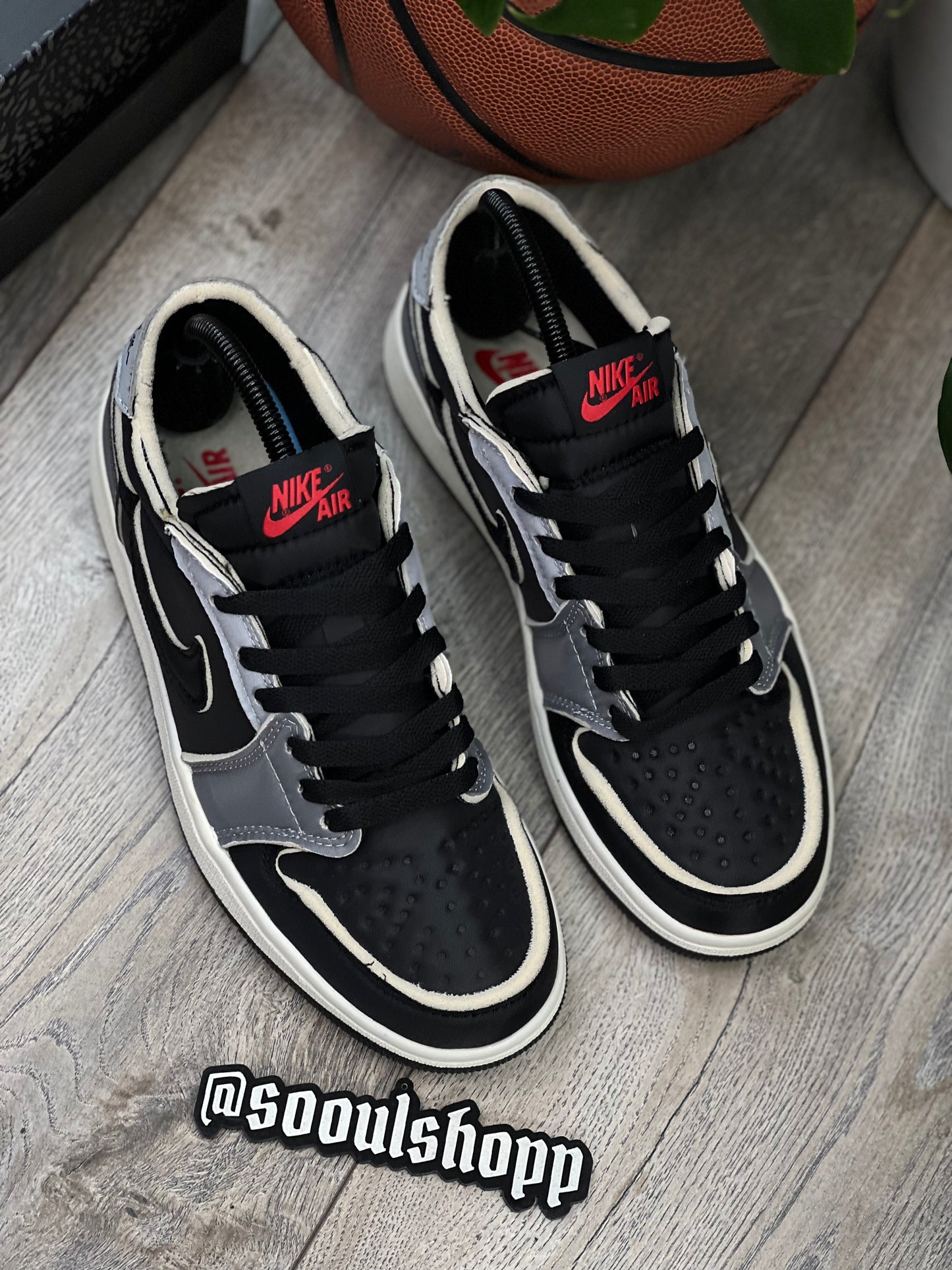 Air Jordan 1 Low Black and Smoke Grey