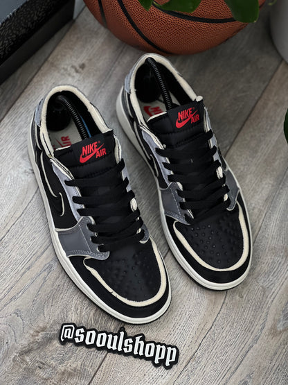 Air Jordan 1 Low Black and Smoke Grey
