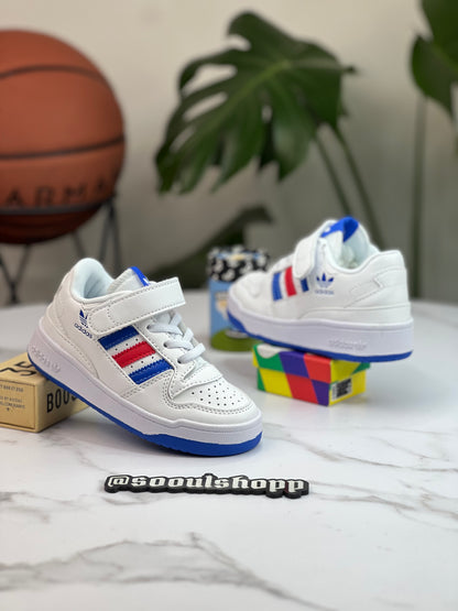 Adidas Forum Junior - Blanca, Azul, Roja