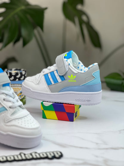 Adidas Forum Junior - Azul Celeste, Gris, Blanco
