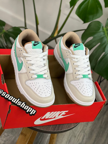 Nike Dunk Low Split Seam White Tan Mint