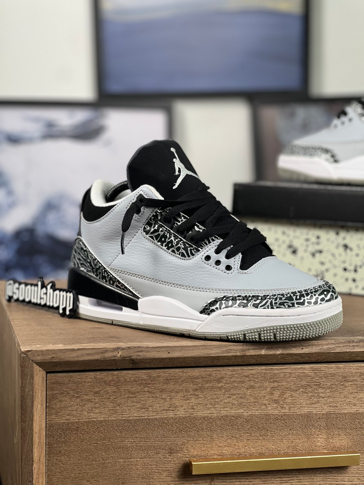 Air Jordan Retro 3 / Wolf grey