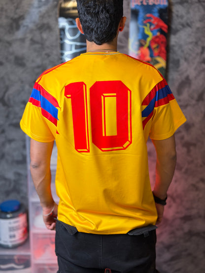 CAMISETA VISITANTE SELECCIÓN COLOMBIA 1990