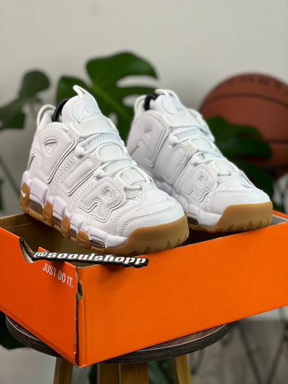 Nike Air More Uptempo - Blanca, goma