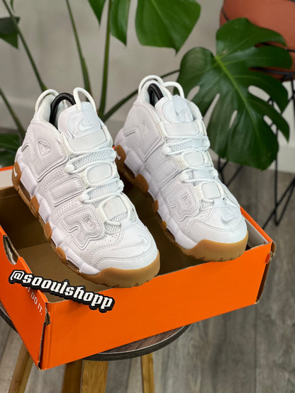 Nike Air More Uptempo - Blanca, goma