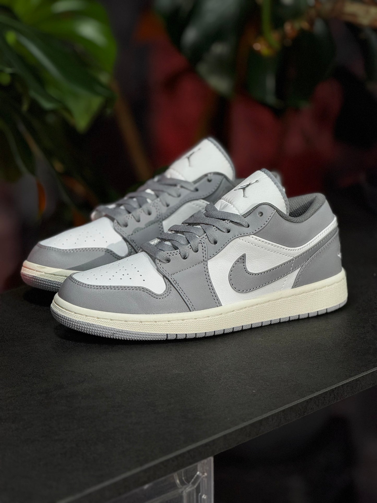 Air Jordan 1 Low - Sigilo y blanco - Gris claro, blanco