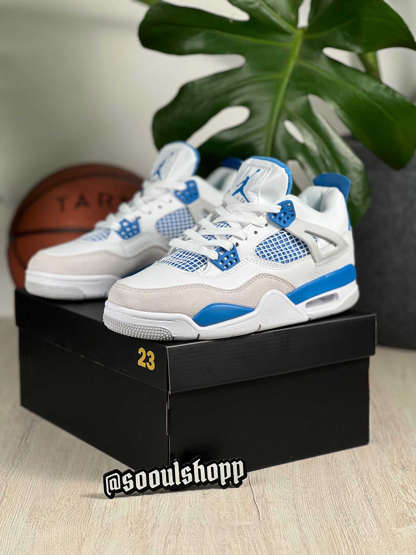 Air Jordan Retro 4 Blue Military