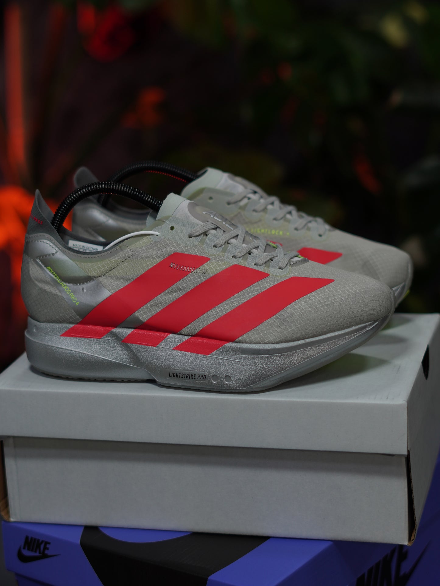 Adidas Adizero Adios Pro 4 - Gris, Rojo