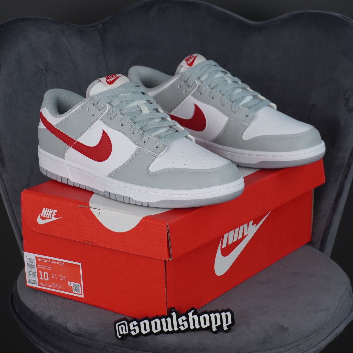 Nike Dunk Low GS Gray/Red/White