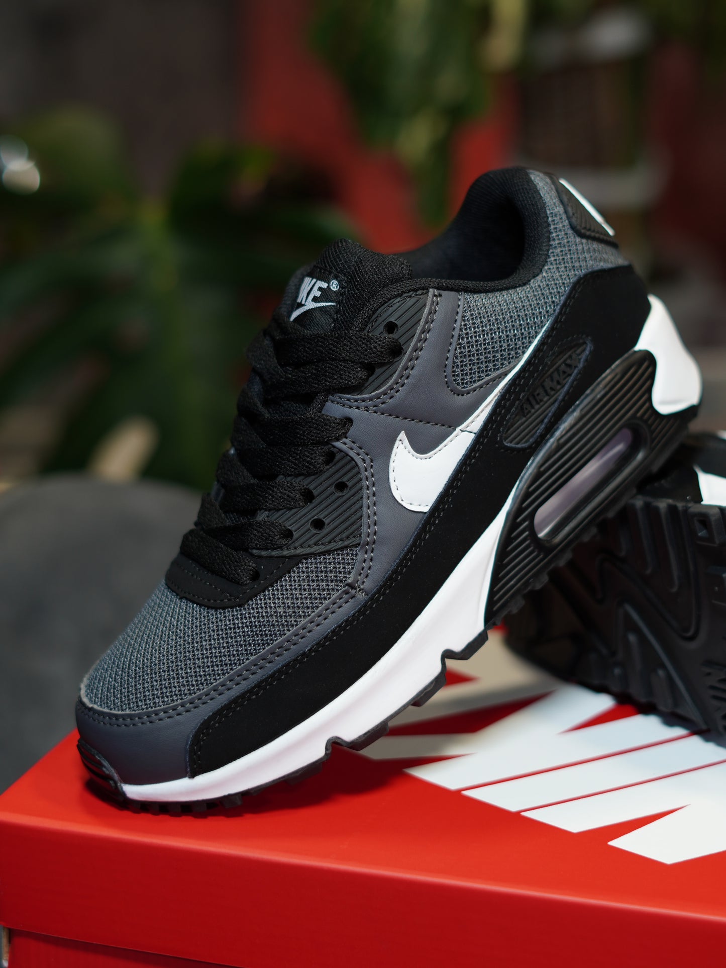 NIKE AIRMAX 90 GRIS,NEGRO,BLANCO
