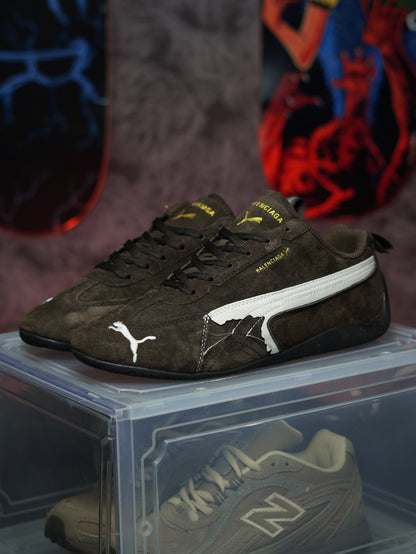 Balenciaga x Puma Speedcat Suede Distressed Brown