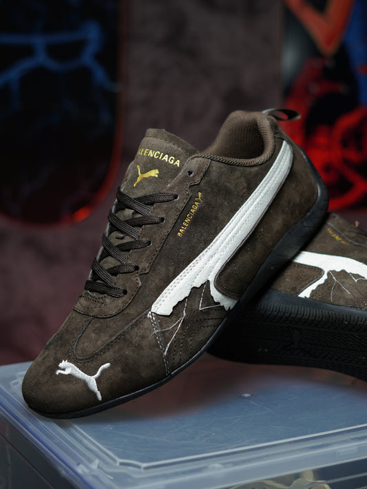 Balenciaga x Puma Speedcat Suede Distressed Brown