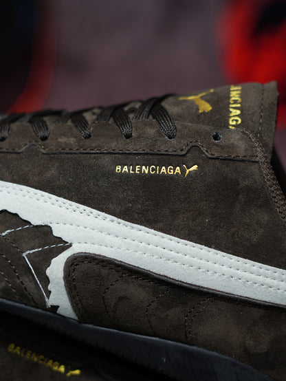 Balenciaga x Puma Speedcat Suede Distressed Brown