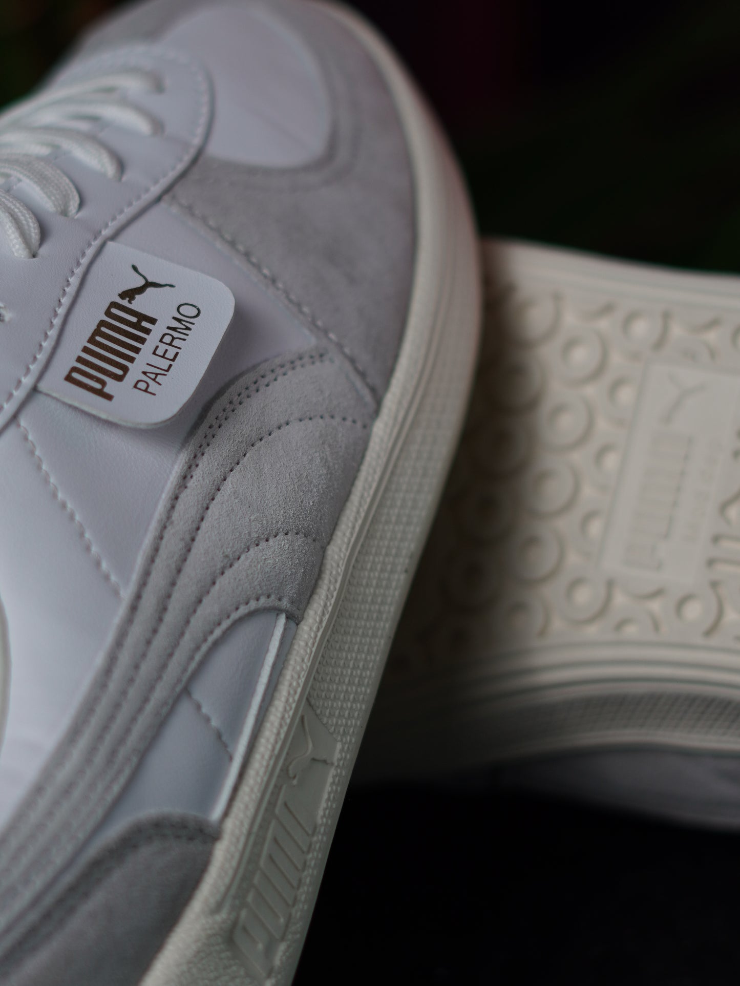 Puma Palermo Leather GS White / Cool Light Gray