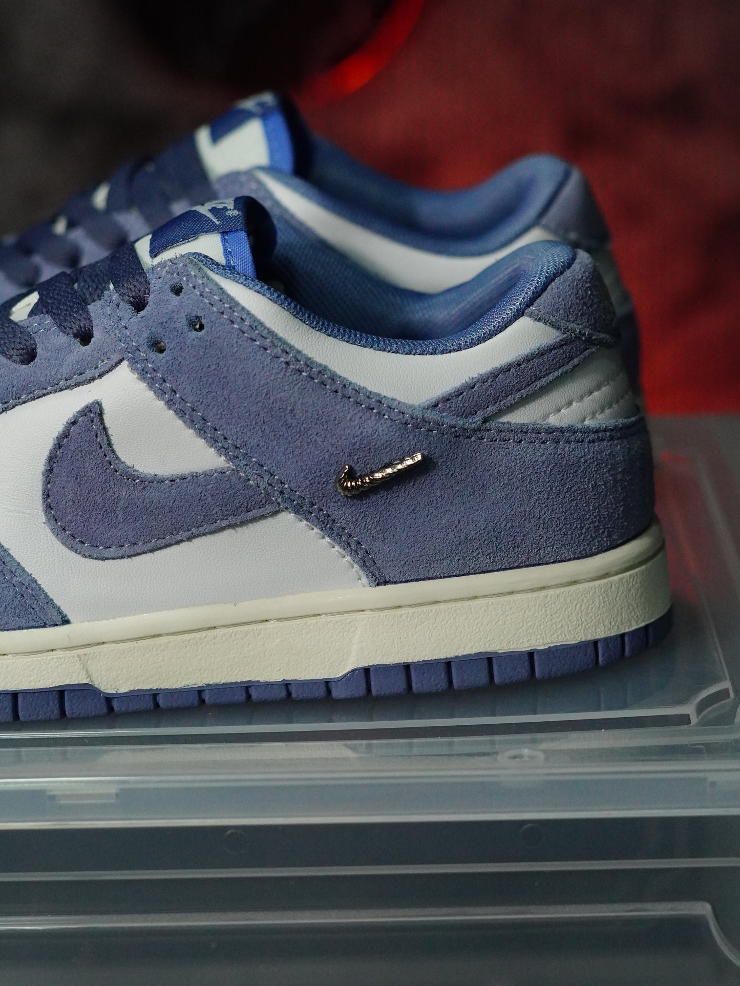 Nike Dunk Low Suede "World Indigo" (Mini Swoosh)