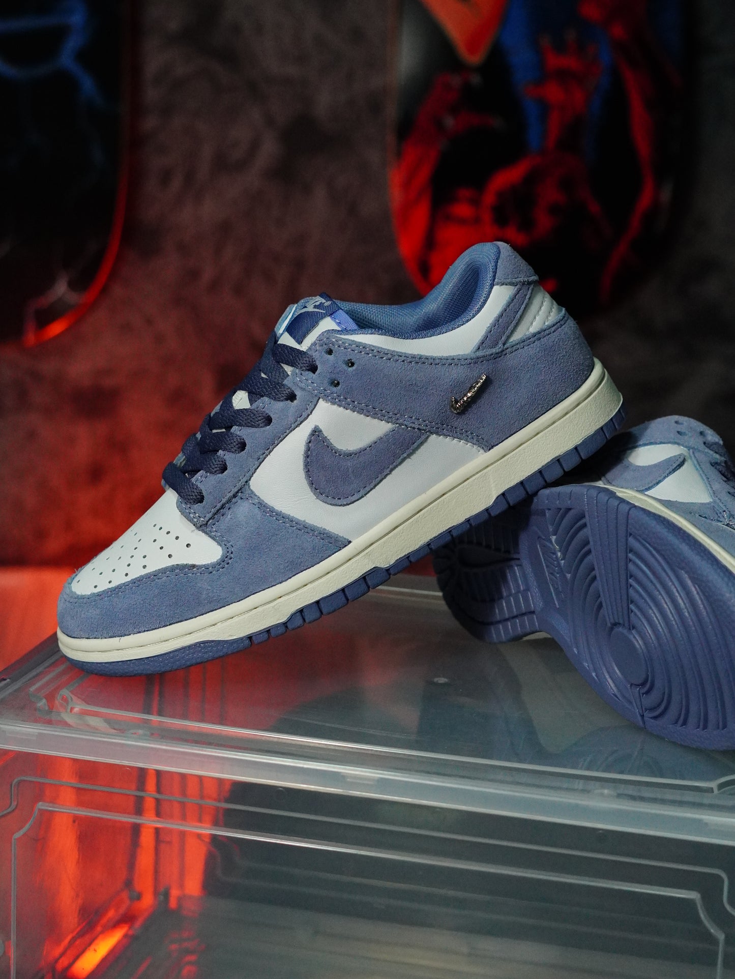 Nike Dunk Low Suede "World Indigo" (Mini Swoosh)