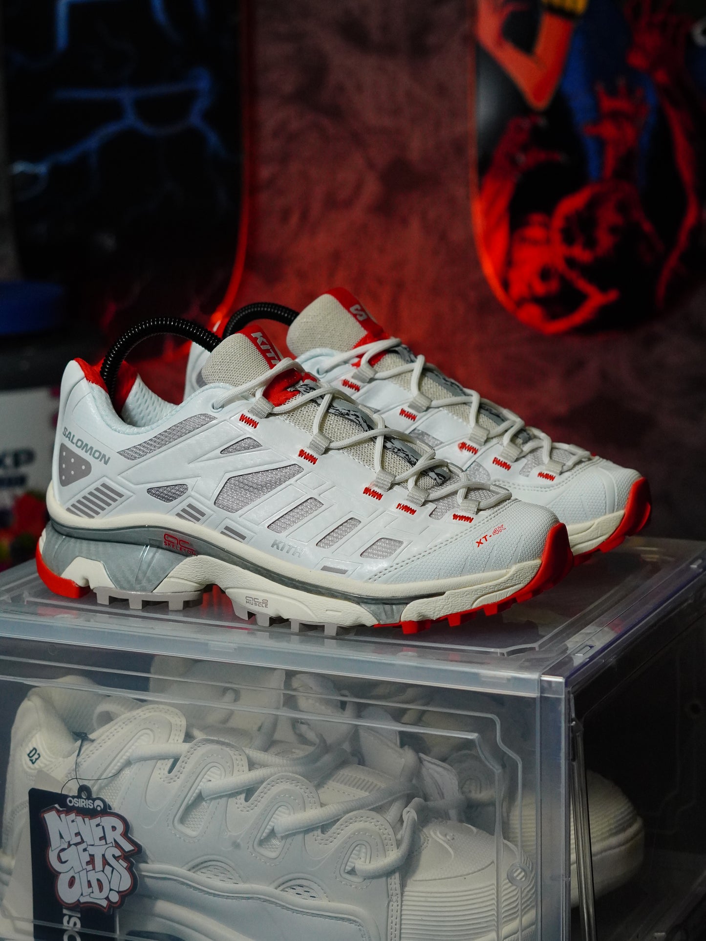Salomon x Kith XT-4K "Kithmas" White Red
