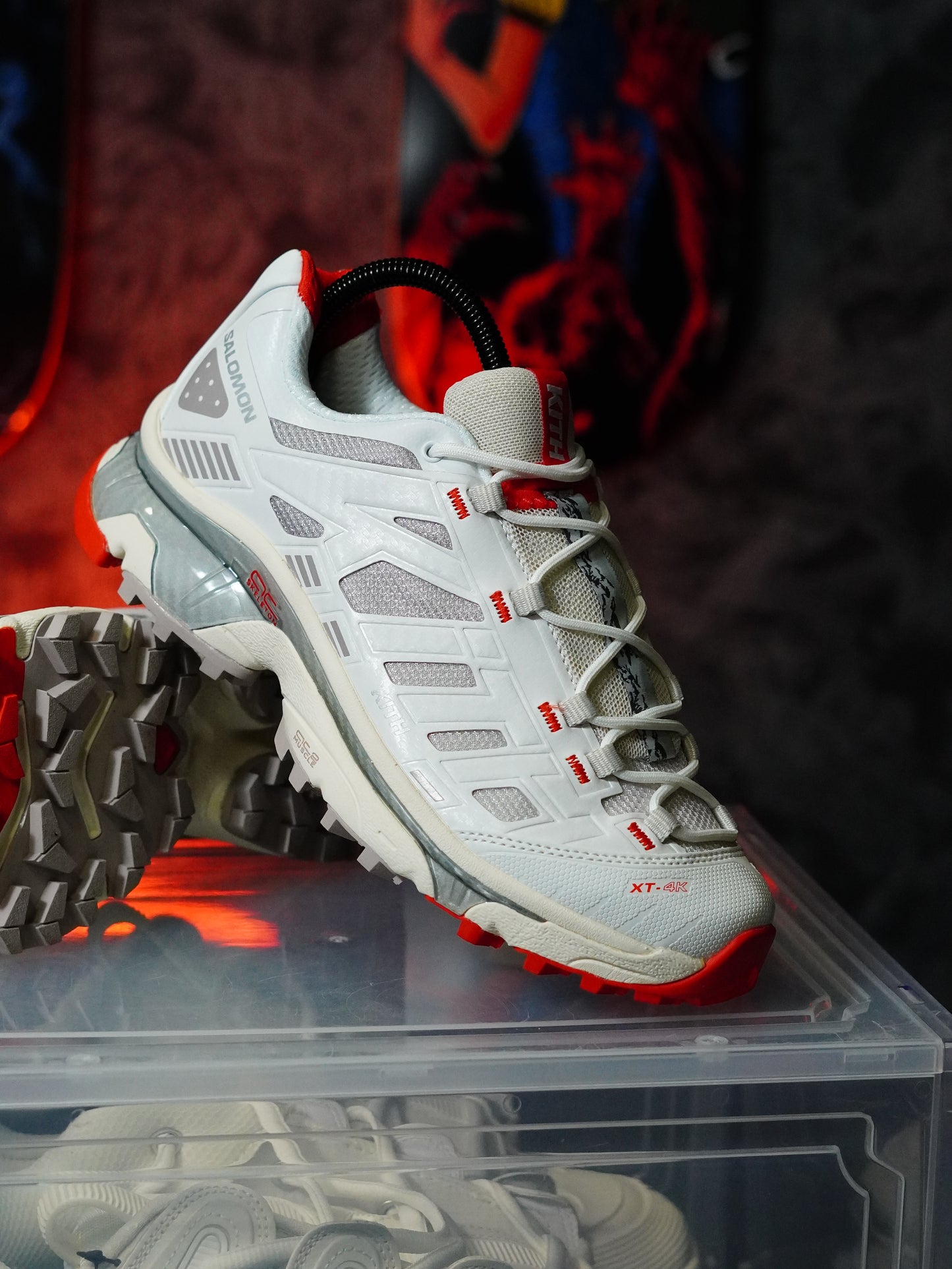 Salomon x Kith XT-4K "Kithmas" White Red