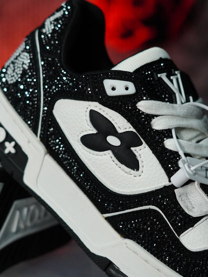 Louis Vuitton LV Trainer Swarovski NEGRA BLANCO