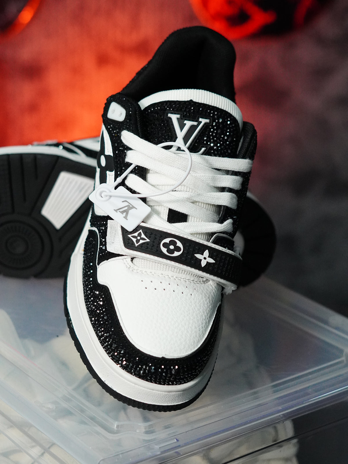 Louis Vuitton LV Trainer Swarovski NEGRA BLANCO