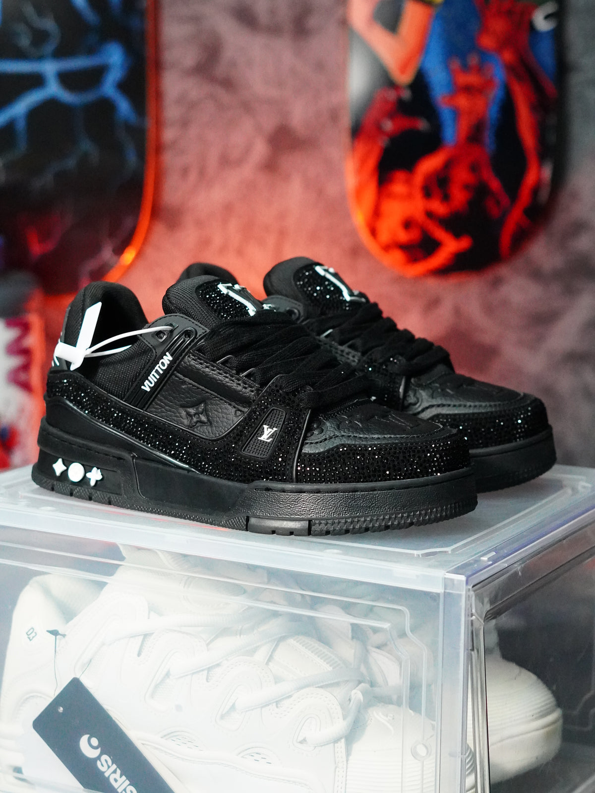Louis Vuitton LV Trainer Swarovski NEGRA NEGRA
