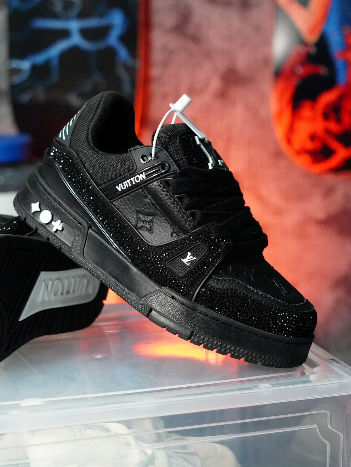 Louis Vuitton LV Trainer Swarovski NEGRA NEGRA