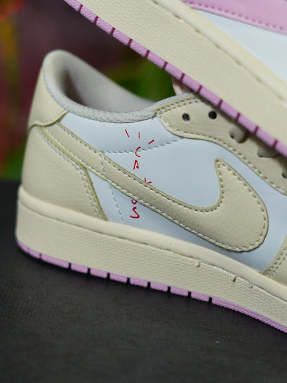 Air Jordan 1 Retro Low OG SP x Travis Scott "Muslin and Shy Pink"