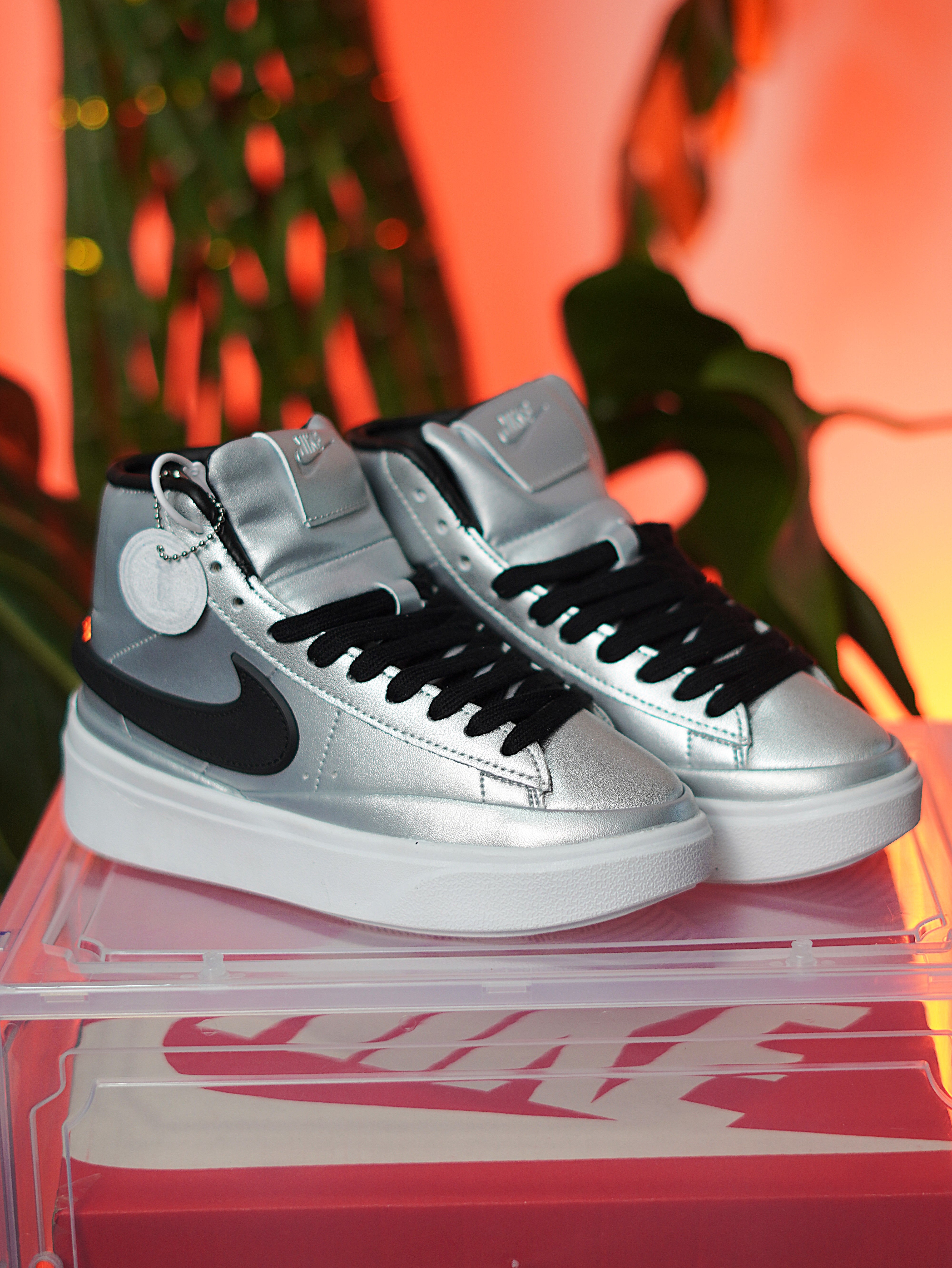 nike blazer womens silver