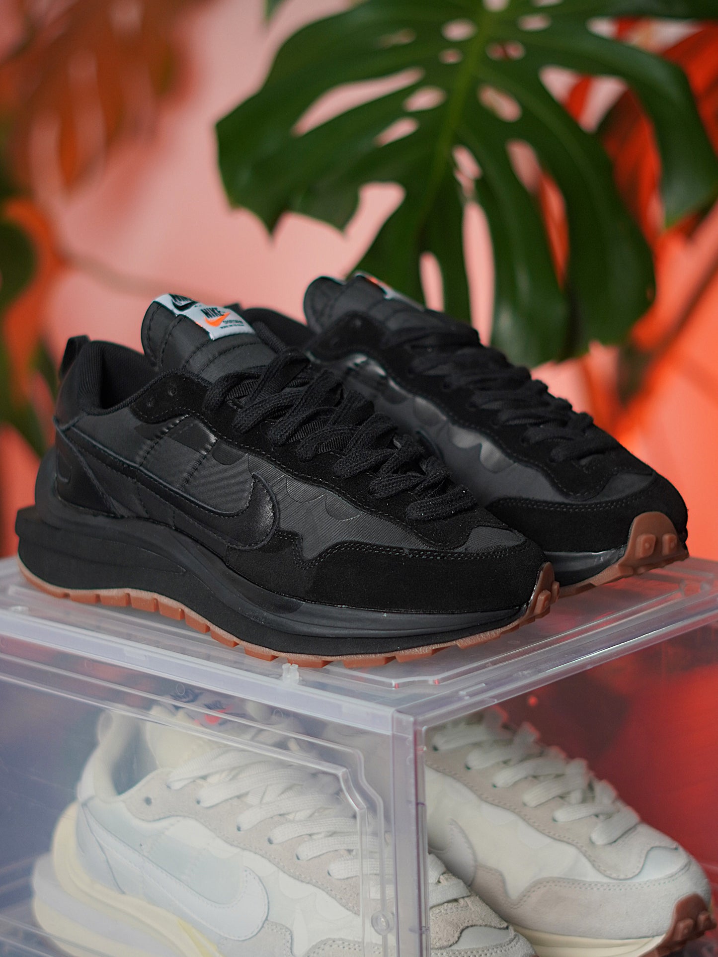 Nike x sacai VaporWaffle / Black / Gum