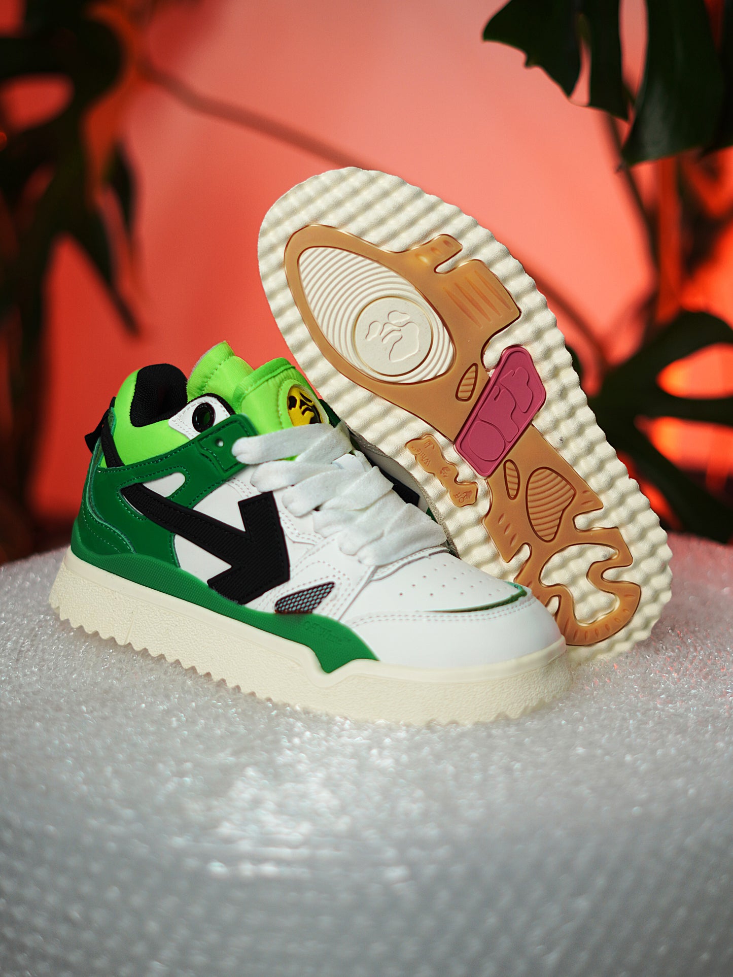 Off-White Sponge Mid Top - Blanco Verde