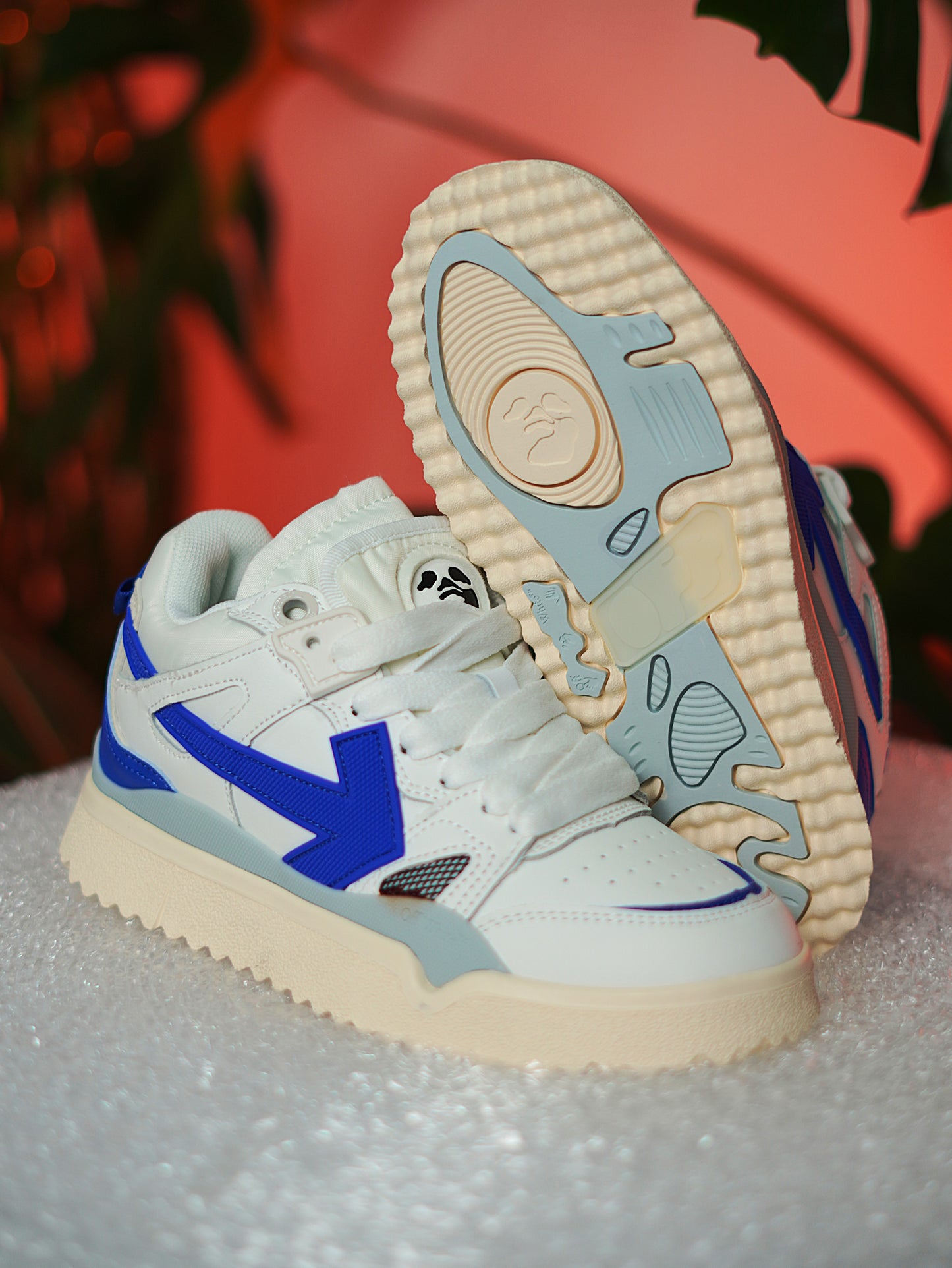 Off-White Sponge Mid Top - Blanco Azul