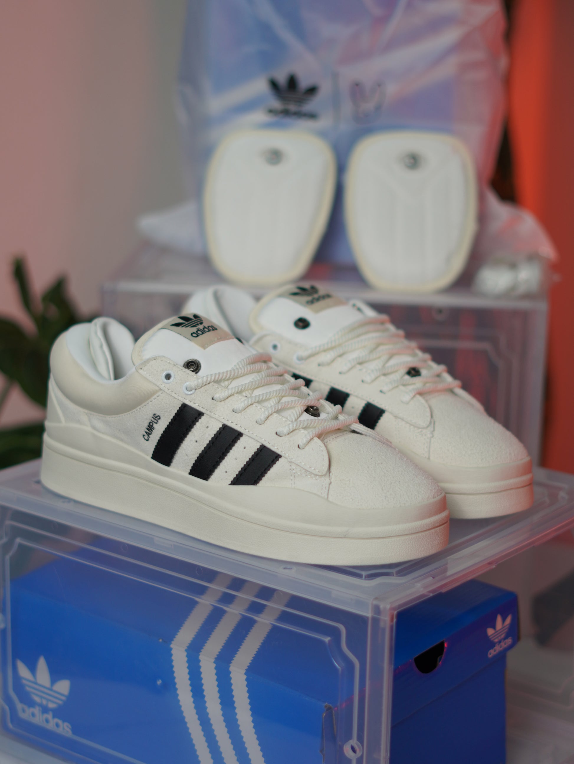 ADIDAS CAMPUS BAD BUNNY WHITE AND BLACK SOOULSHOPP ADIDAS CAMPUS BAD BUNNY WHITE AND BLACK SOOULSHOPP