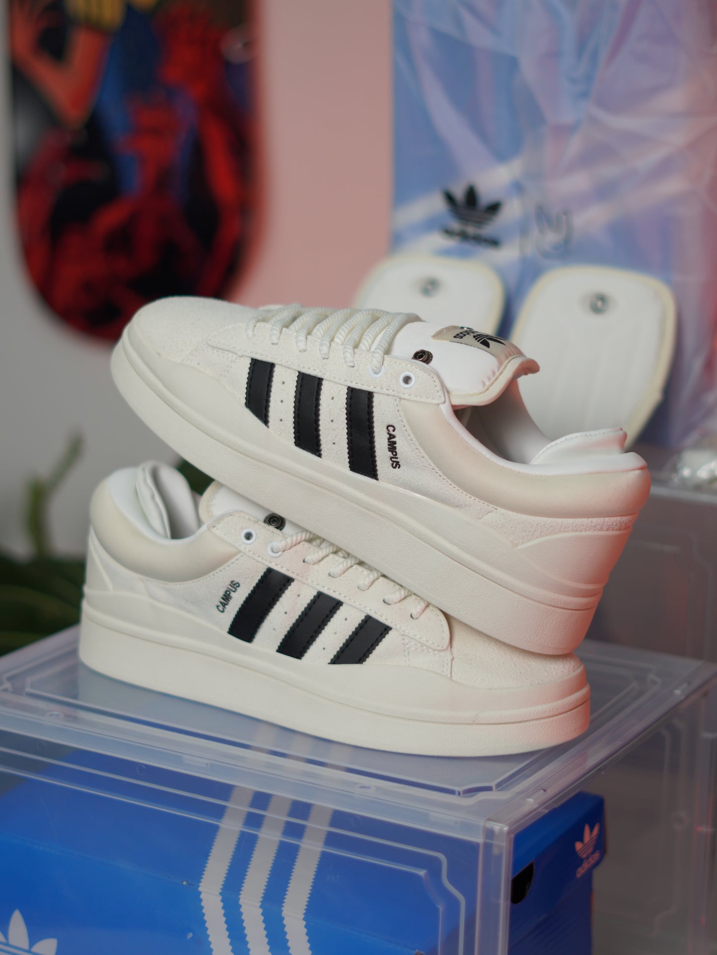 ADIDAS CAMPUS BAD BUNNY WHITE AND BLACK