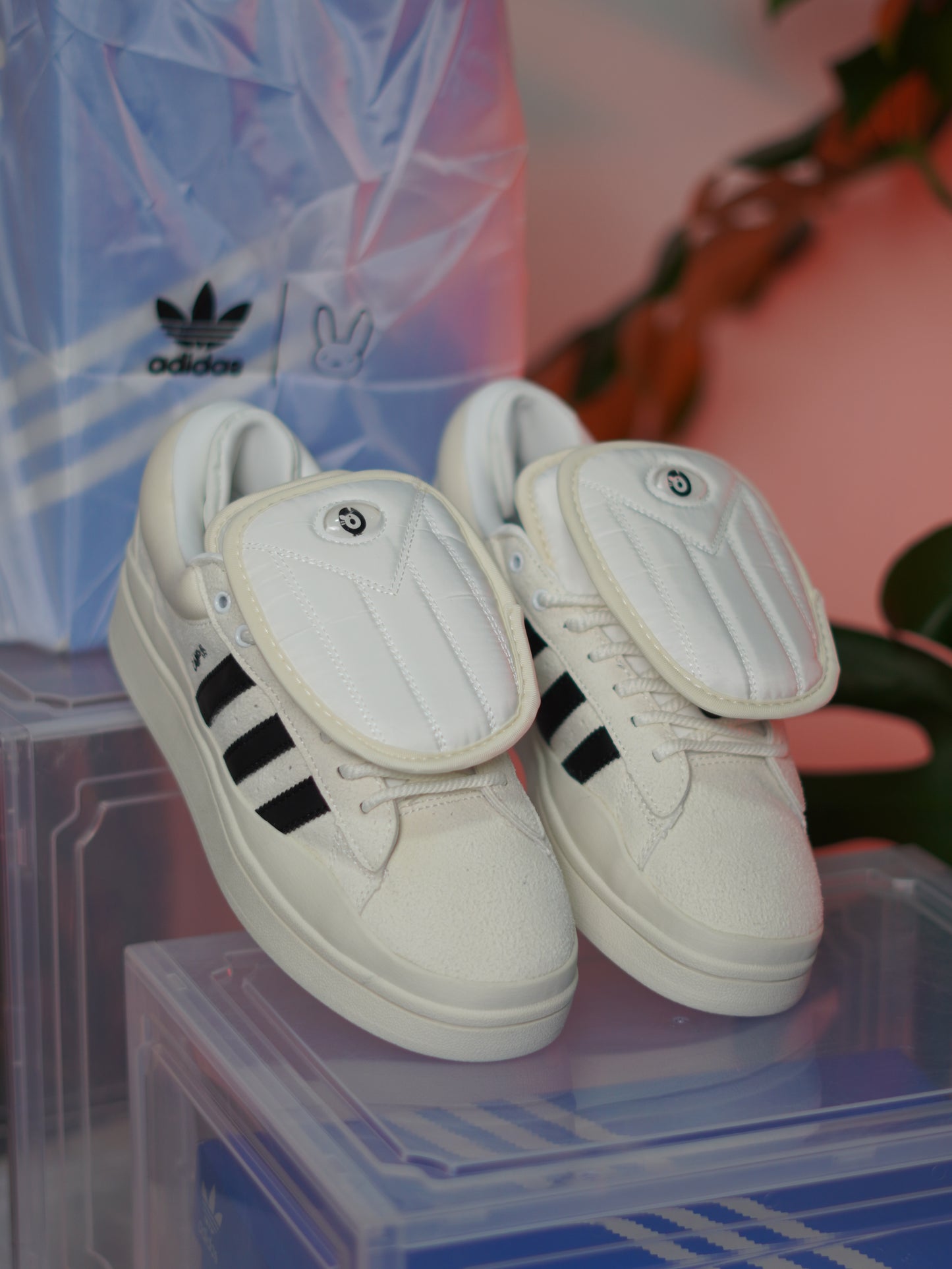 ADIDAS CAMPUS BAD BUNNY WHITE AND BLACK