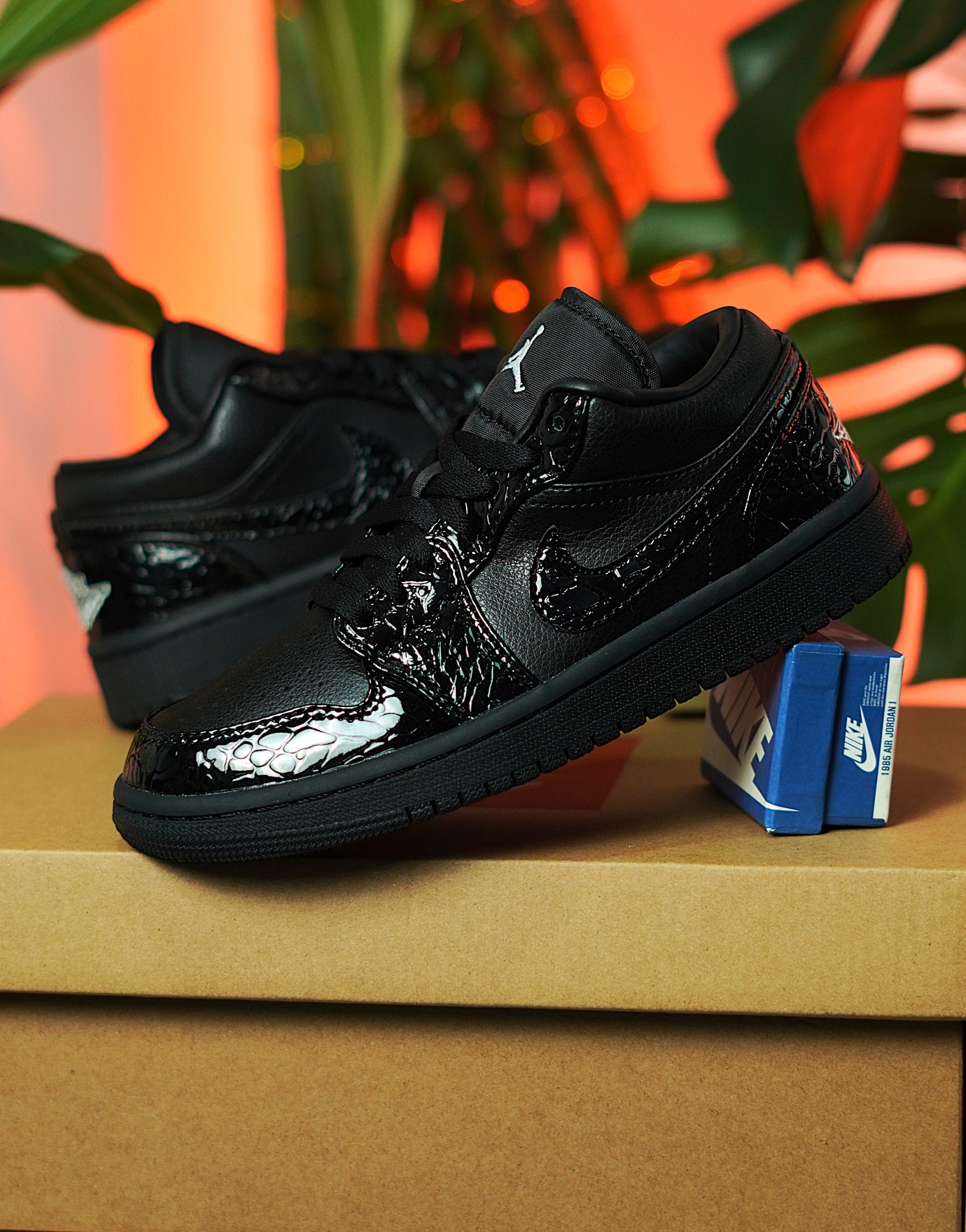 Nike Air Jordan 1 low Black Croc